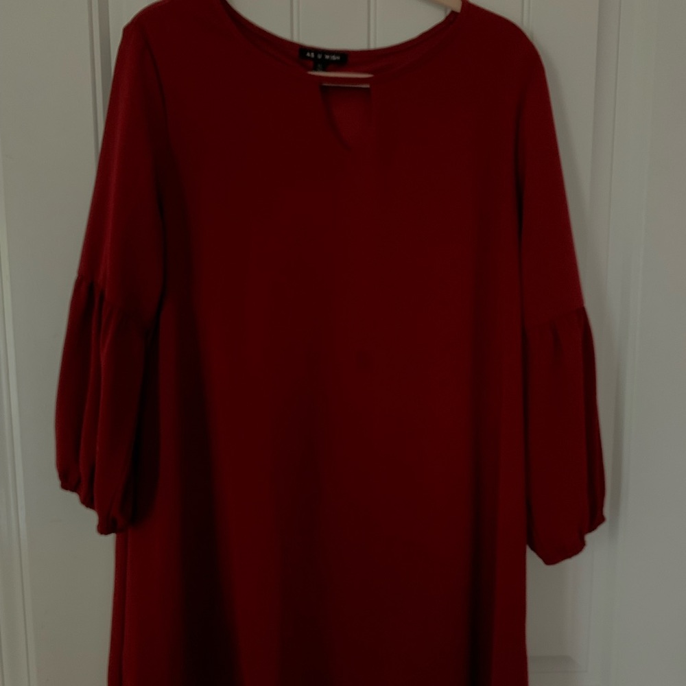 As U Wish deep red dress